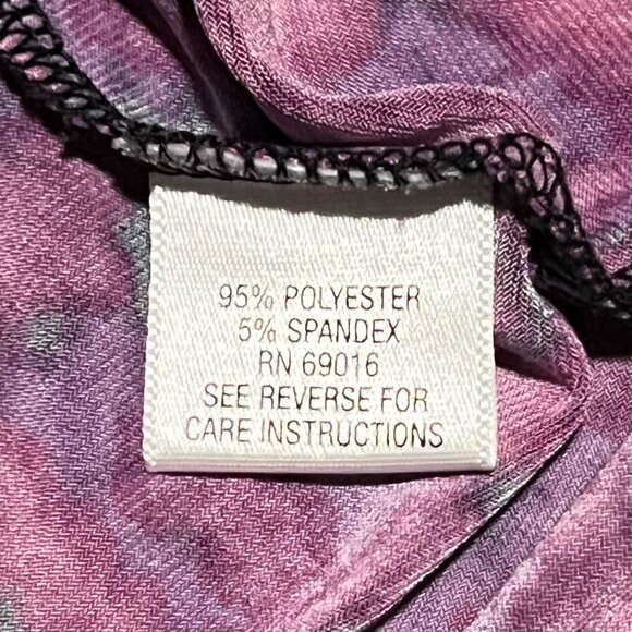 Studio Works short sleeve blouse pink/purple top. Cowl neck. Size Medium. - Picture 6 of 7